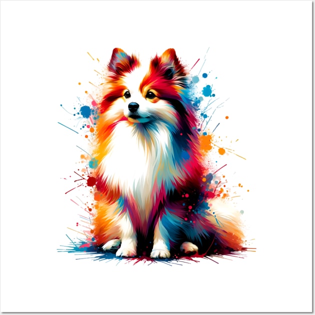Colorful Norrbottenspets in Vibrant Splash Paint Style Wall Art by ArtRUs